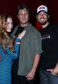 Nathan Fillion with Molly Quinn & Zachary Levi at Comic Con 2012 - castle photo