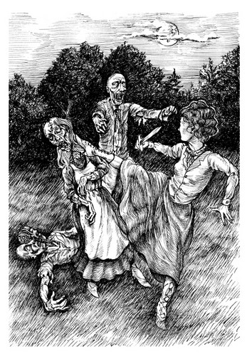 Pride and Prejudice and Zombies illustration