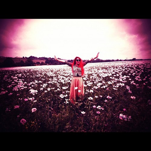 Running free in a Pink Poppy Field!