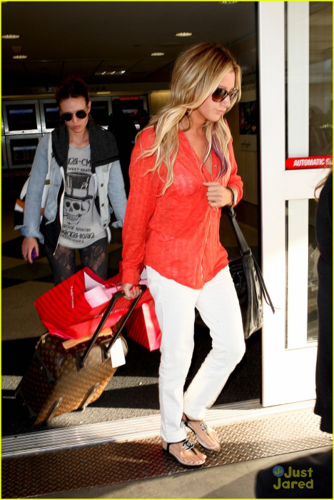 Ashley - Arriving at LAX Airport - July 20, 2012