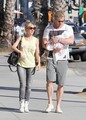 Chris Hemsworth and Elsa Pataky Take Baby India on a Walk - chris-hemsworth photo
