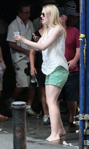 On The Set Of 'Very Good Girls' [July 18, 2012]