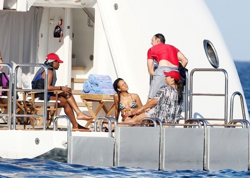 Rihanna on a Yacht in St. Tropez [July 21, 2012]
