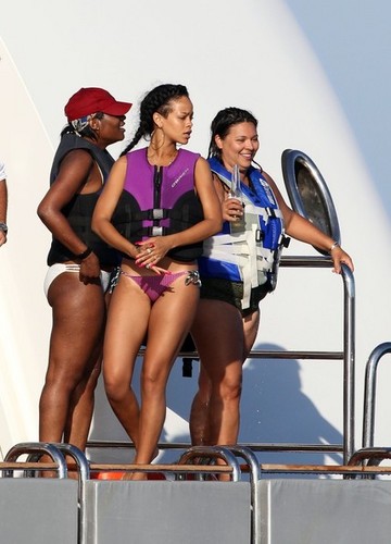 Rihanna on a Yacht in St. Tropez [July 21, 2012]