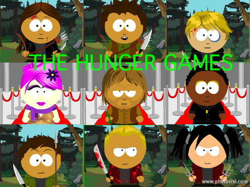  hunger games character cartoon collage