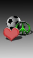 love, piece and soccer;) - random photo