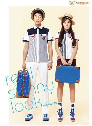  A PINK Naeun and Chorong (With B2ST Doojoon) for Skoolooks
