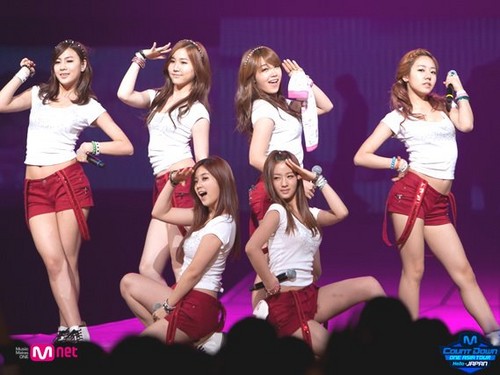 120425 A PINK Performance at M Countdown Hello Japan