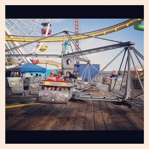 At Santa Monica pier with friends