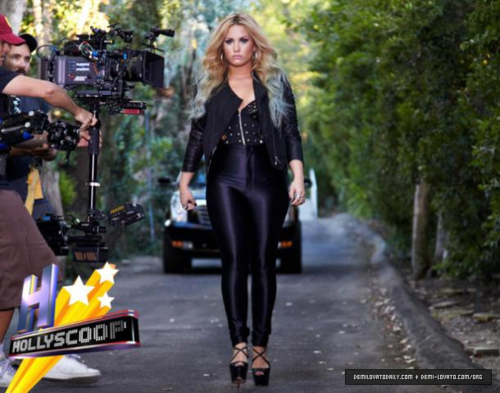  Demi - Shooting a PSA for Voto Latino in Los Angeles, CA - July 28, 2012
