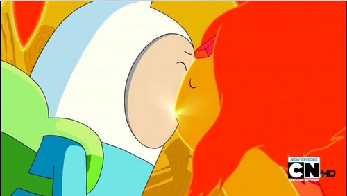  Finn and Flame Princess's First Kiss
