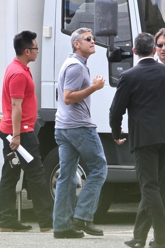 George Clooney Shoots a Commercial in Italy [July 30, 2012]