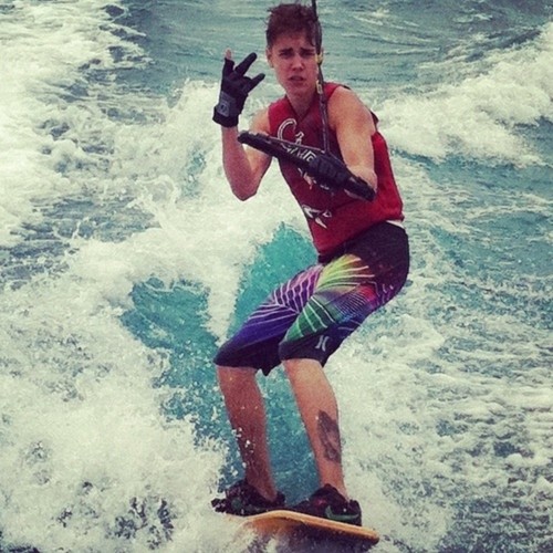  Justin wakeboarding
