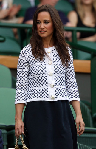 Pippa Middleton and James Middleton arrive to Centre Court 