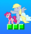 derpy and pinkie pie in pinkie pie flash game - my-little-pony-friendship-is-magic photo