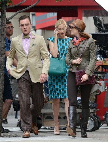  Leighton Meester and Ed Westwick Film 'Gossip'