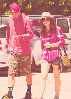  Lucy Hale & Chris Zylka out in Los Angeles (04/08)