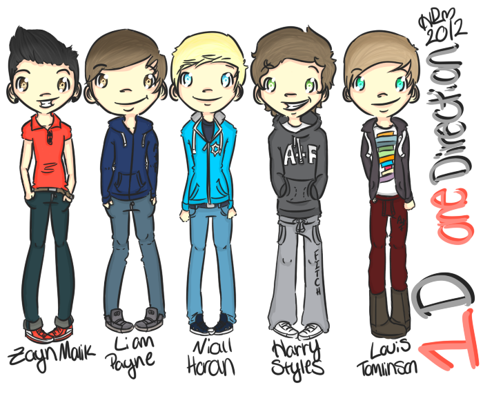 1D cartoon - One Direction Fan Art (31738343) - Fanpop