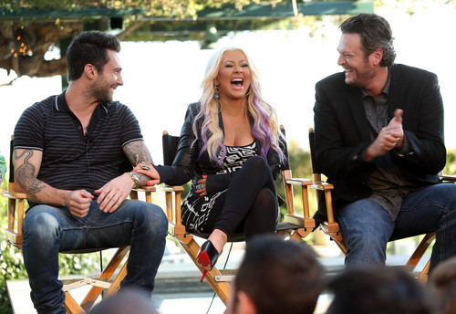 Attends  'The Voice' Press Junket And Cocktail Reception In Los Angeles (22 August 2012)