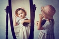 Beauty reflects in the mirror - daydreaming photo