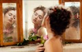 Beauty reflects in the mirror - daydreaming photo