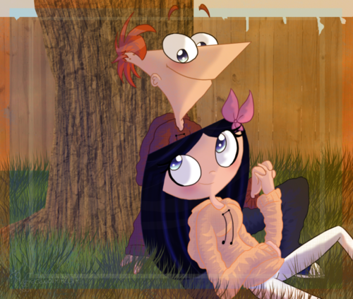  Isabela and Phineas under a mti