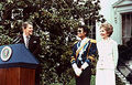 Michael During His 1984 Visit To At The With Then-President Ronald And First Lady, Nancy - michael-jackson photo