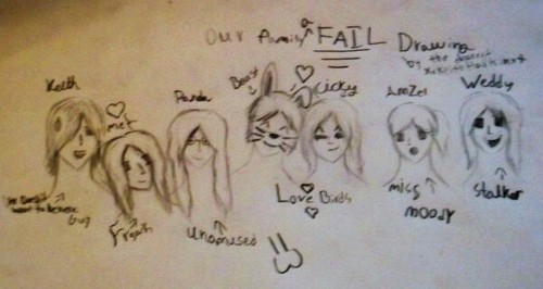  My fail drawing of our family~