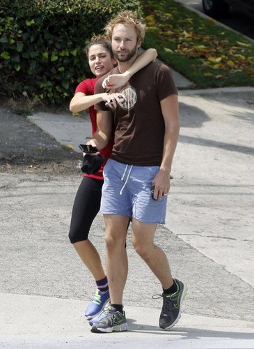  Nikki and her husband Paul McDonald enjoying a romantic walk in Los Angeles
