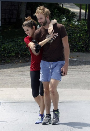  Nikki and her husband Paul McDonald enjoying a romantic walk in Los Angeles