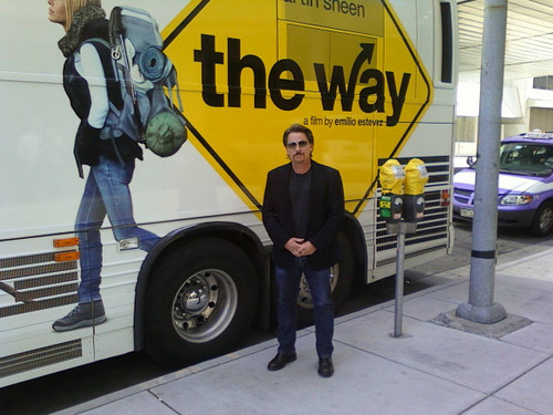 Sharp Dressed Man standing in front of The Way's tour bus =D