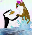 Skilene in the Ocean - penguins-of-madagascar fan art