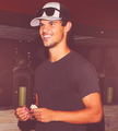 Taylor Lautner with Ashley Benson at the Red O Mexican Restaurant in L.A - taylor-lautner fan art