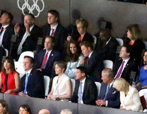  The royals take in the Лондон Olympics 2012 from the VIP box