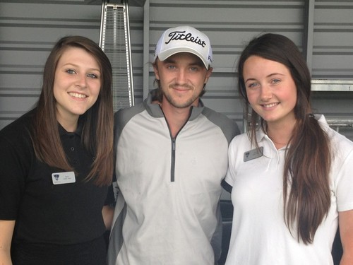 Tom with fans