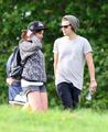 AUG 14TH - HARRY AT A PARK WITH FRIENDS - one-direction photo