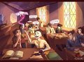 Avatar characters at Hogwarts - avatar-the-last-airbender fan art