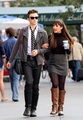 Chris Colfer & Lea Michele On Set in New York - glee photo
