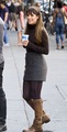 Chris Colfer & Lea Michele On Set in New York - lea-michele photo