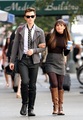 Chris Colfer & Lea Michele On Set in New York - lea-michele photo