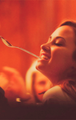 Demi Holding a Spoon with her Teeth - demi-lovato fan art