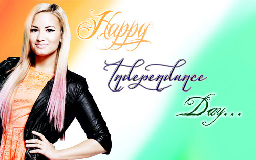  Demi Lovato Indain Independence hari 2012 special Creation oleh DaVe!!!