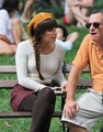 Lea Michele & Chris Colfer Filming in New York - glee photo