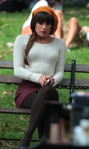  Lea Michele & Chris Colfer Filming in New York