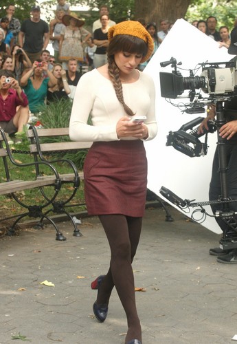 Lea Michele & Chris Colfer Filming in New York