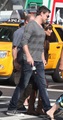 Lea Michele, Cory Monteith & Chris Colfer On Set in New York - lea-michele photo