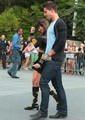 Lea Michele & Dean Geyer Filming in New York - lea-michele photo