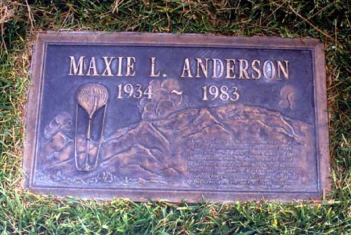  Max Leroy Anderson-Maxie Anderson (September 10, 1934 – June 27, 1983)