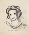 Snow White Portrait BnW - disney-princess fan art