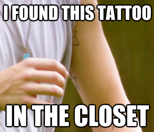  Where Harry found his tattoo...
